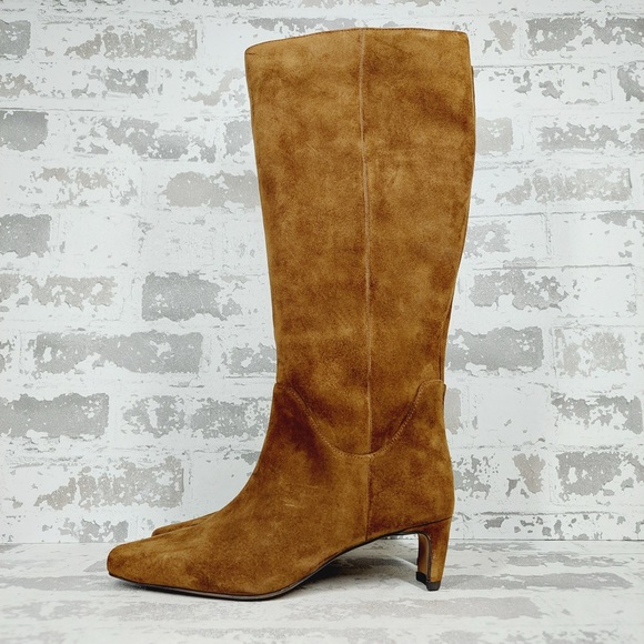 NEW Vince Camuto Women's Avriah Brown Suede Knee High Boots V64 - Picture 1 of 12